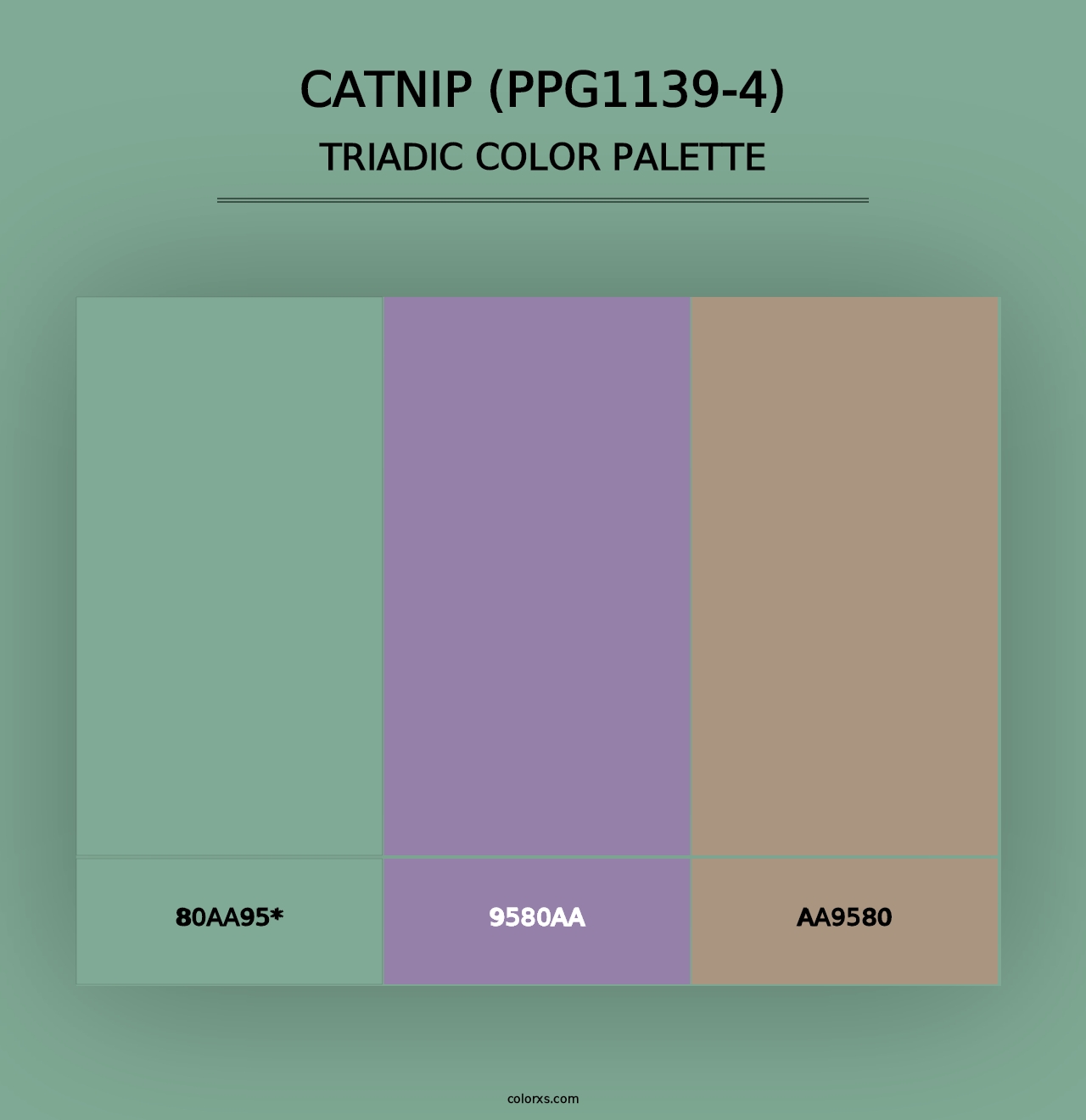 Catnip (PPG1139-4) - Triadic Color Palette