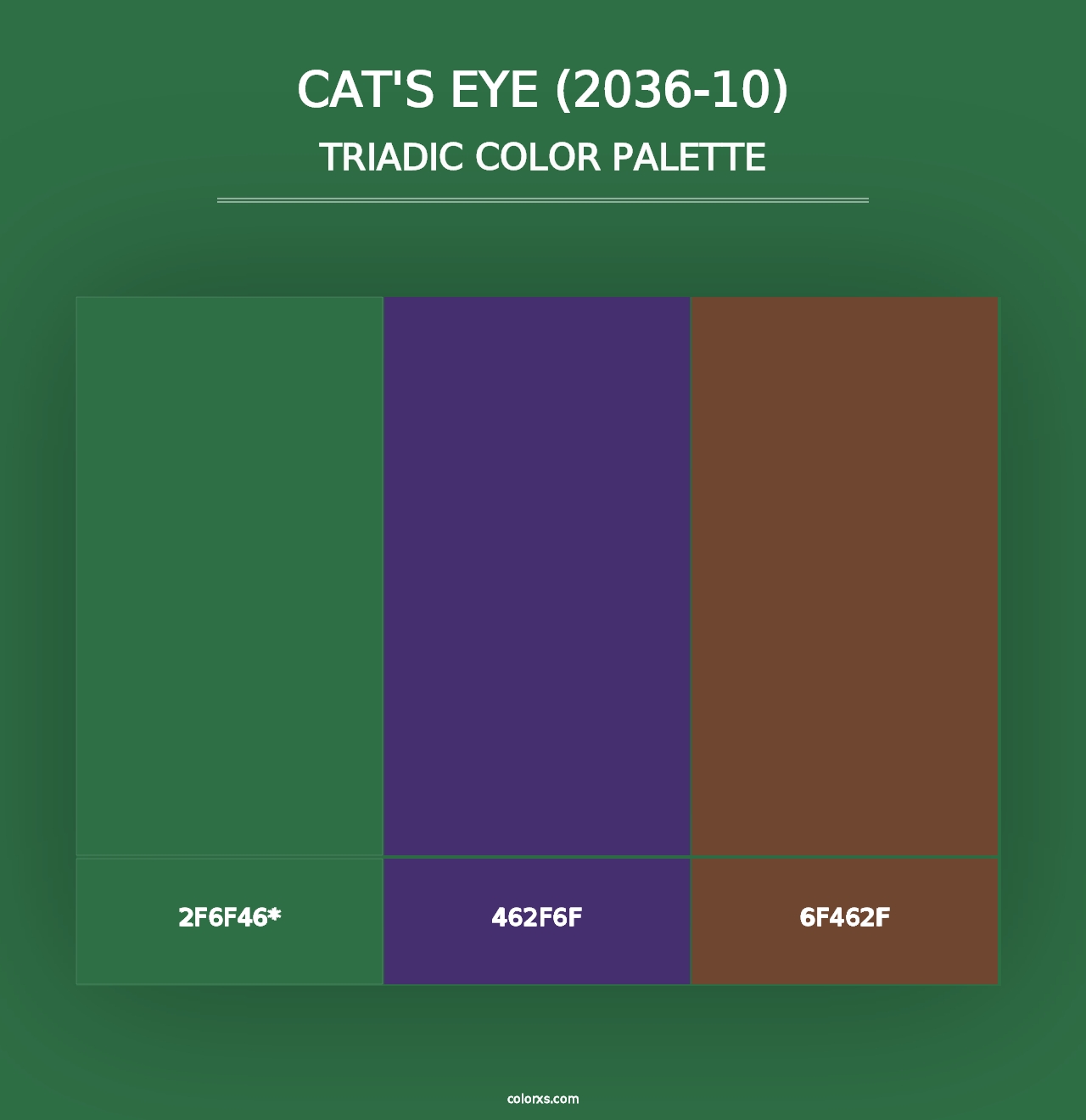 Cat's Eye (2036-10) - Triadic Color Palette