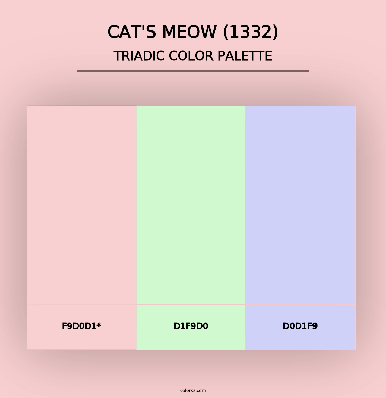 Cat's Meow (1332) - Triadic Color Palette