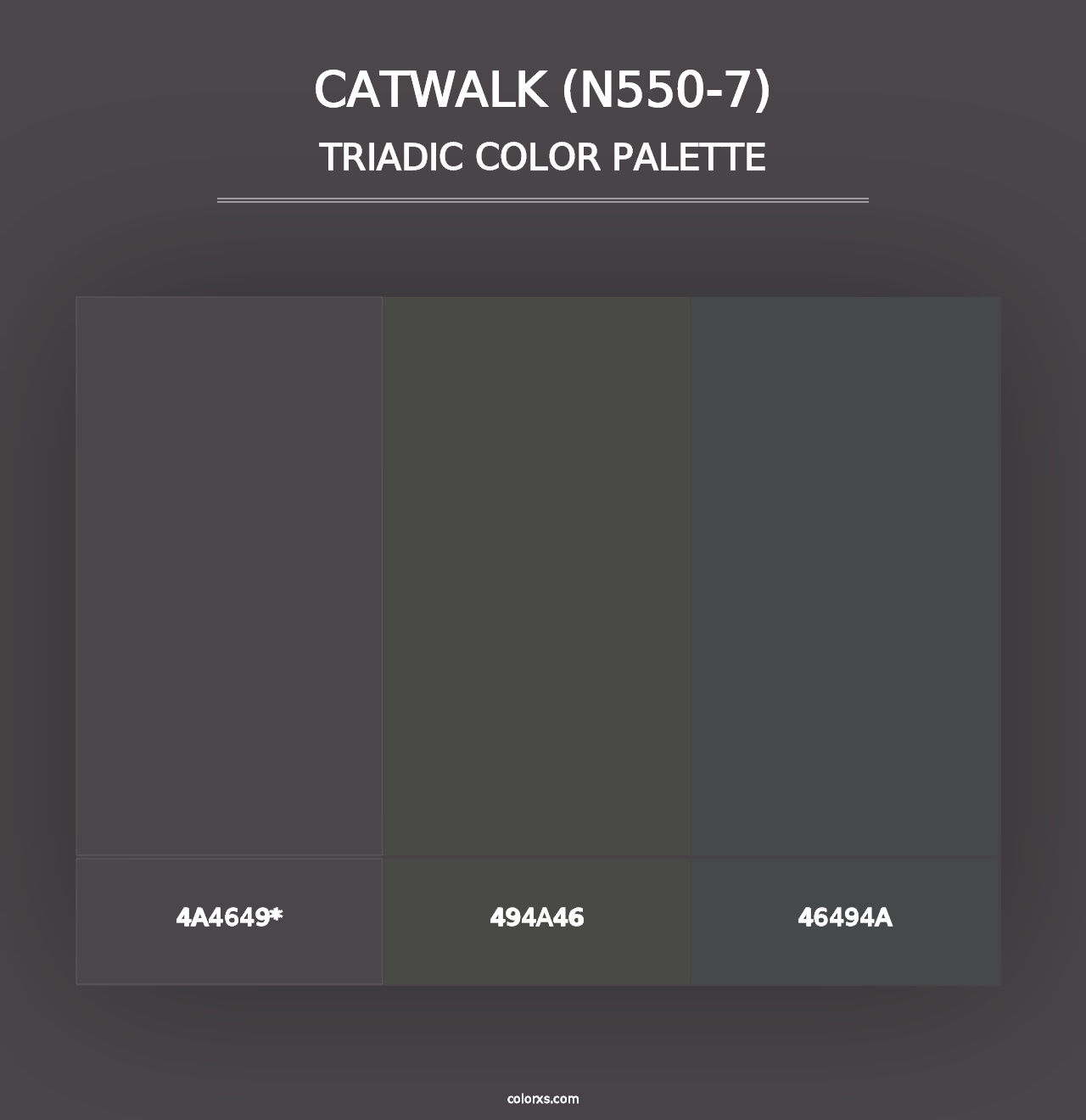 Catwalk (N550-7) - Triadic Color Palette