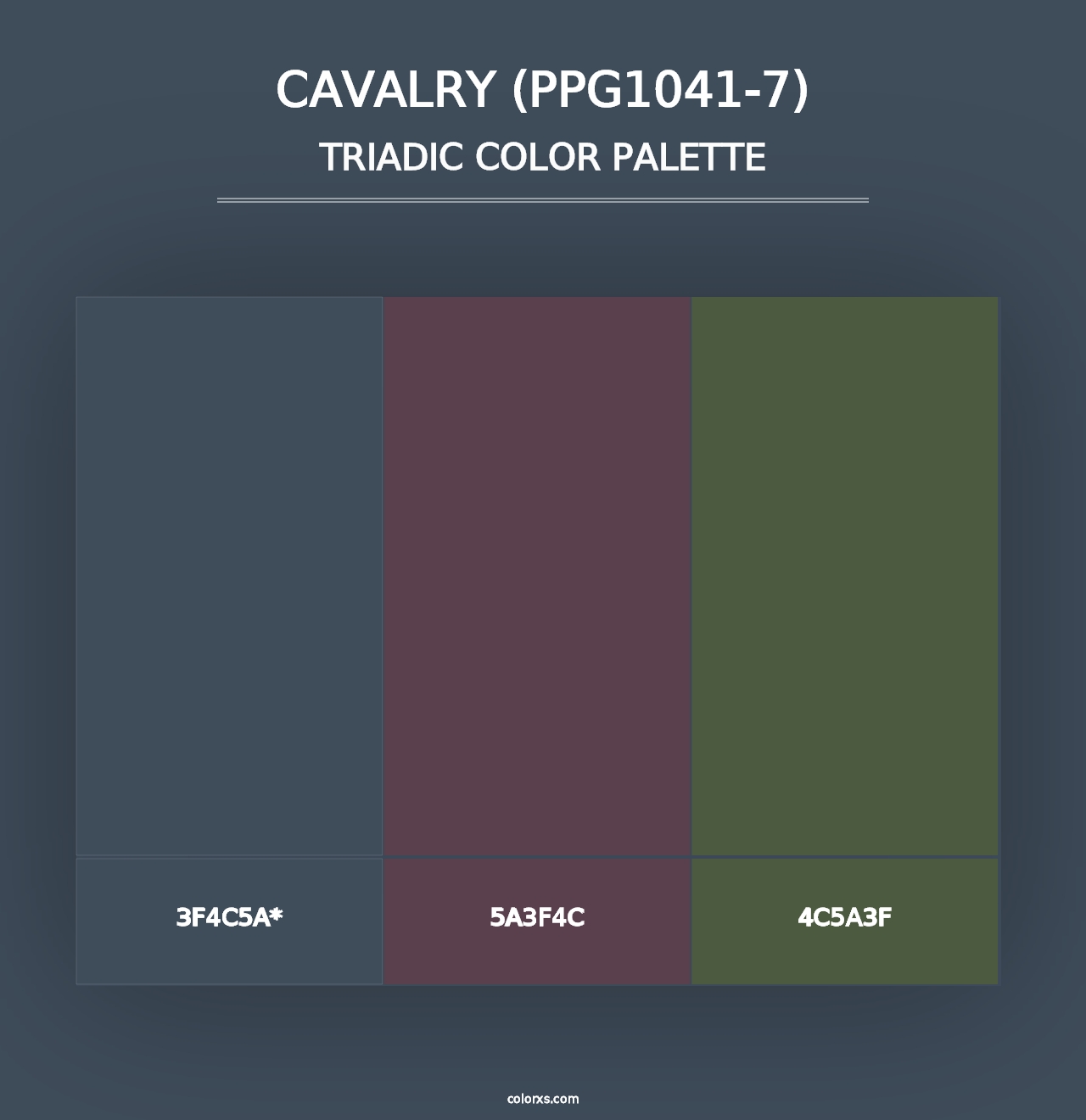 Cavalry (PPG1041-7) - Triadic Color Palette