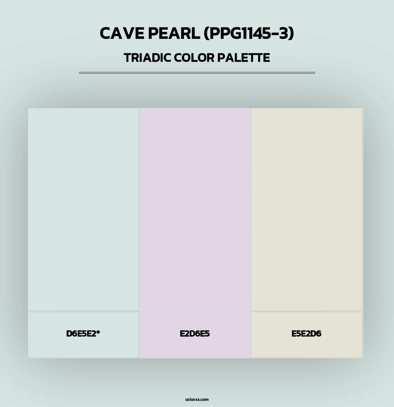 Cave Pearl (PPG1145-3) - Triadic Color Palette