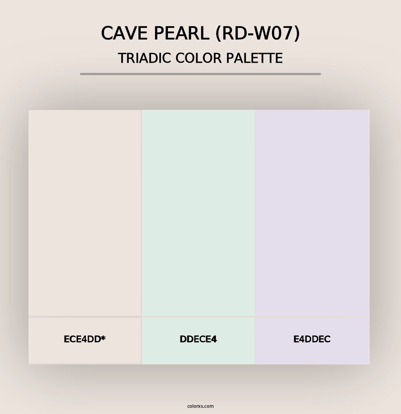 Cave Pearl (RD-W07) - Triadic Color Palette