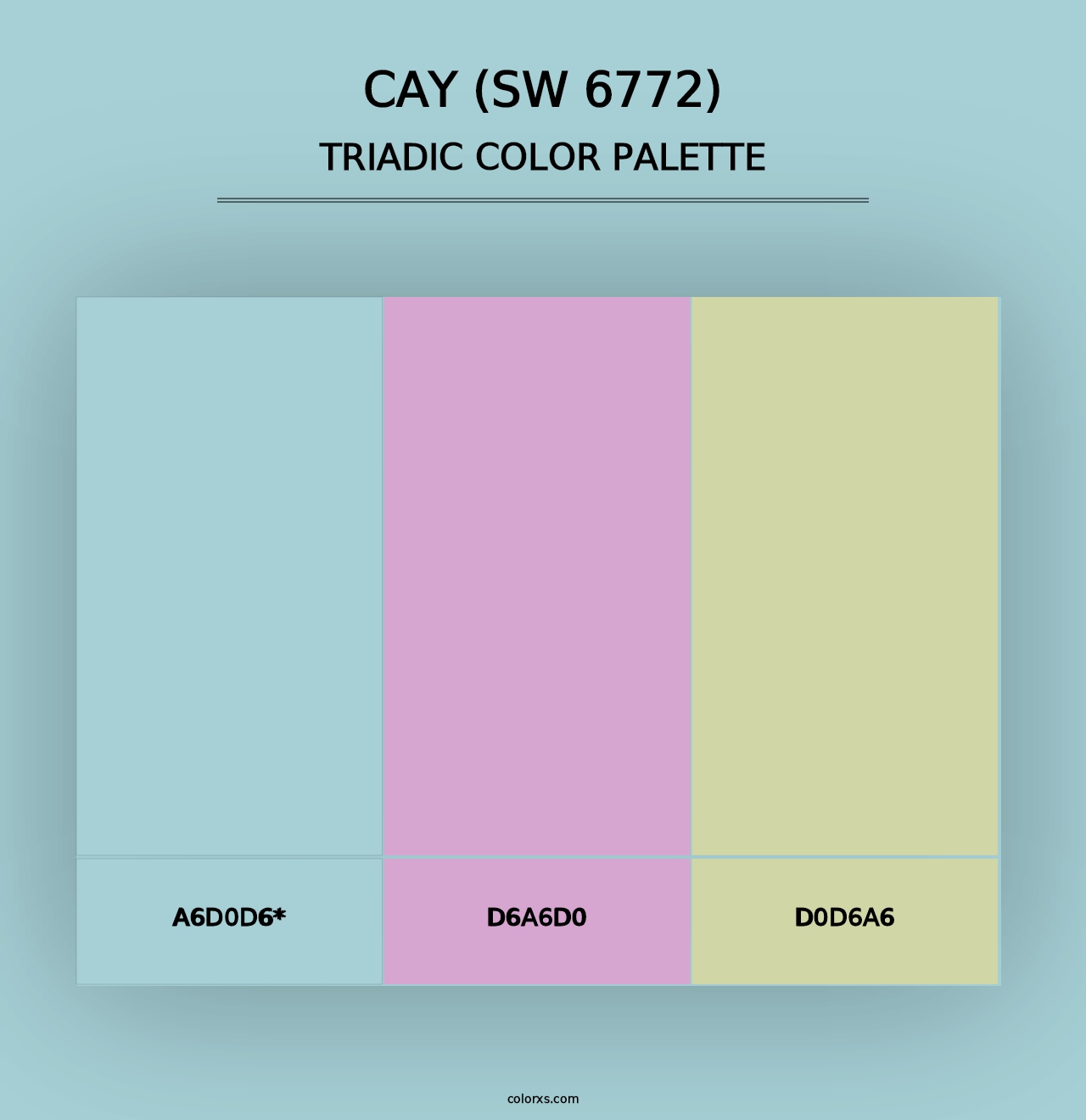 Cay (SW 6772) - Triadic Color Palette