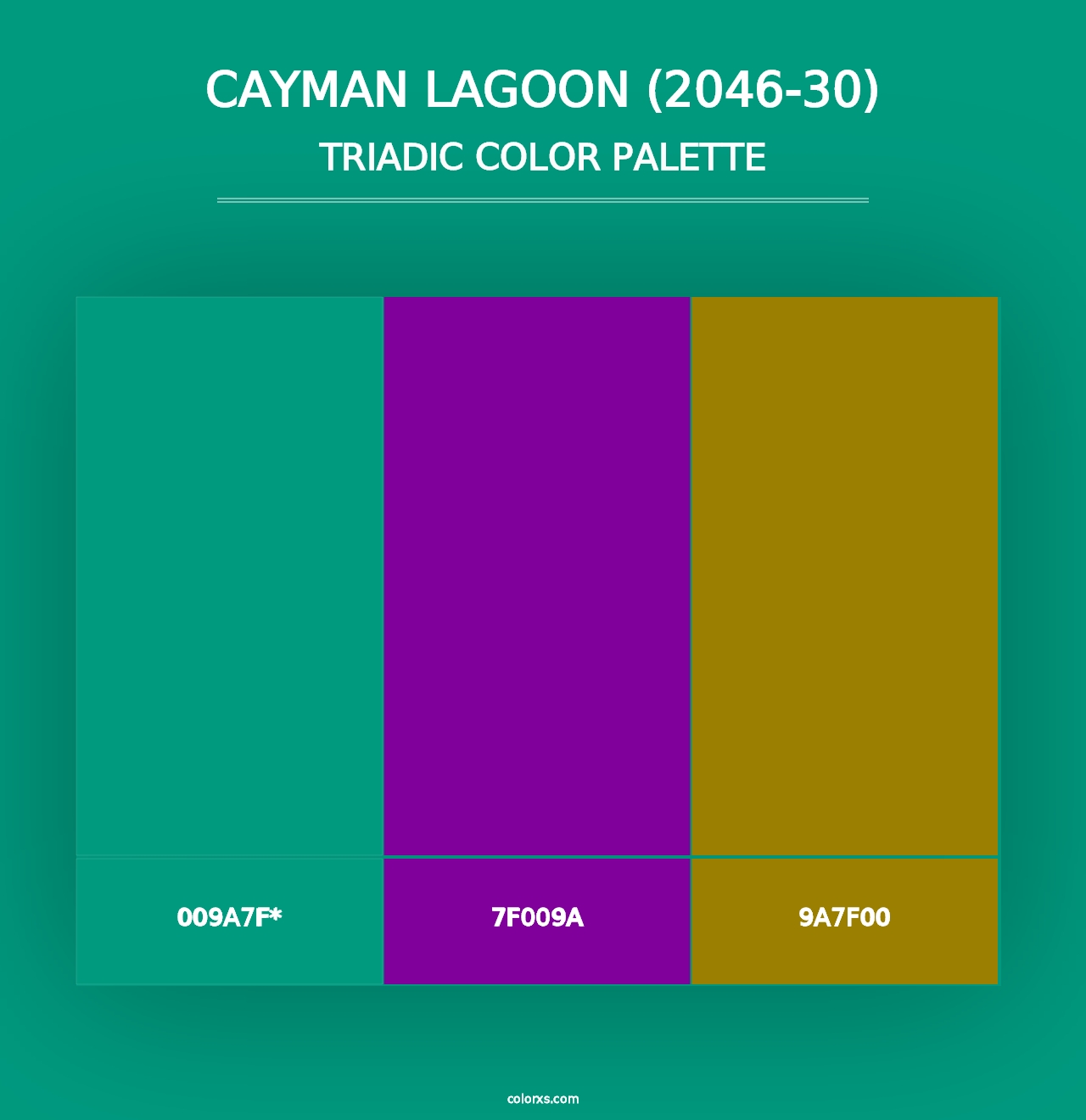 Cayman Lagoon (2046-30) - Triadic Color Palette