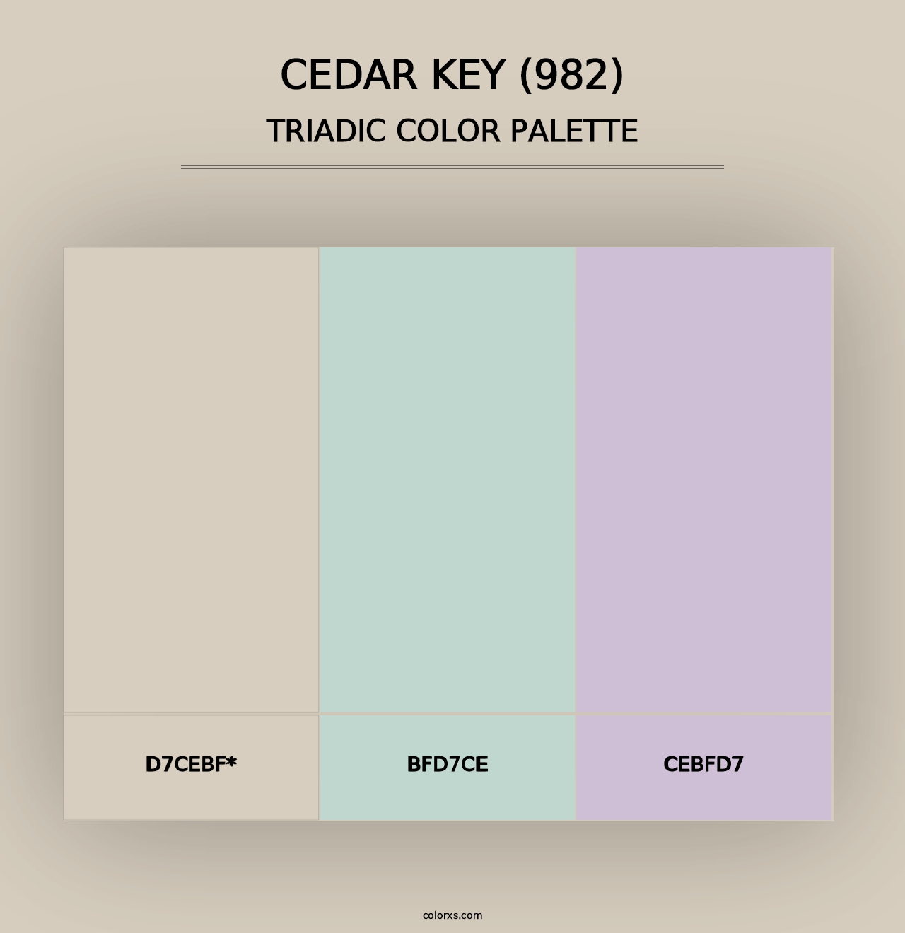 Cedar Key (982) - Triadic Color Palette