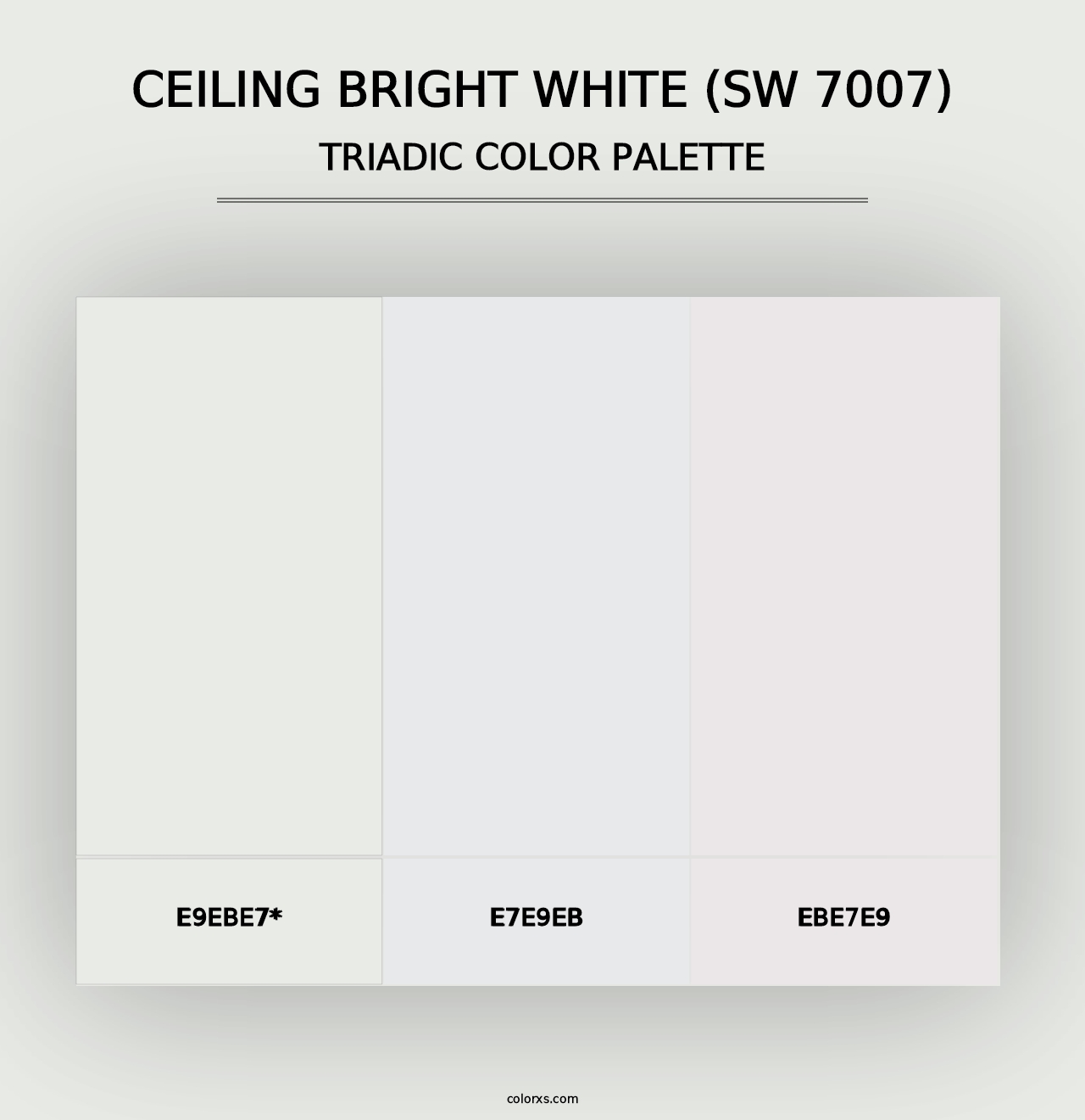 Ceiling Bright White (SW 7007) - Triadic Color Palette