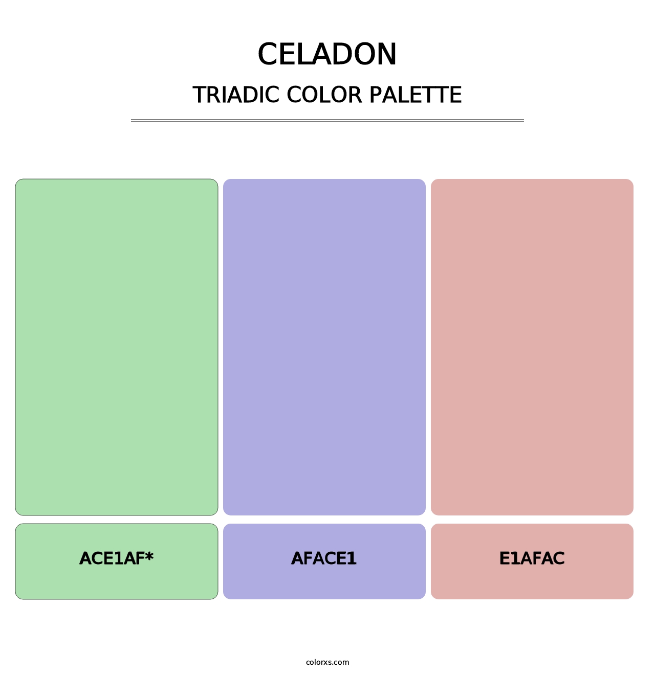 Celadon - Triadic Color Palette