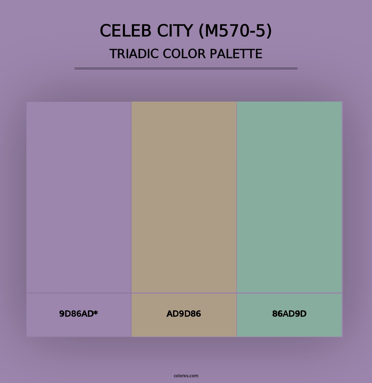 Celeb City (M570-5) - Triadic Color Palette