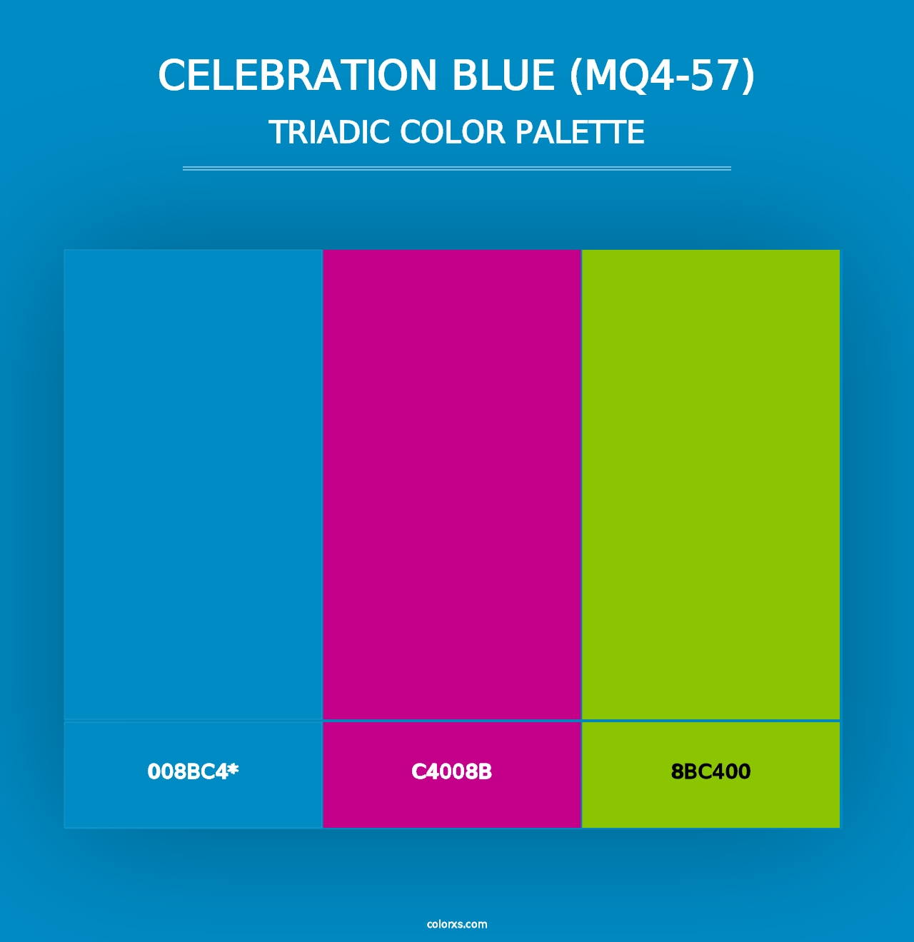 Celebration Blue (MQ4-57) - Triadic Color Palette