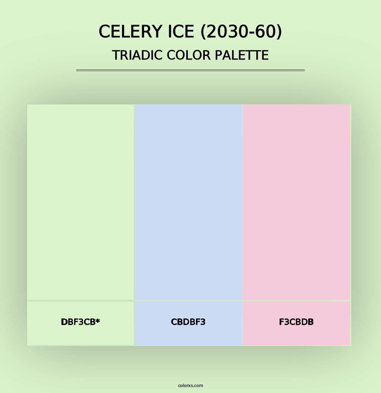 Celery Ice (2030-60) - Triadic Color Palette