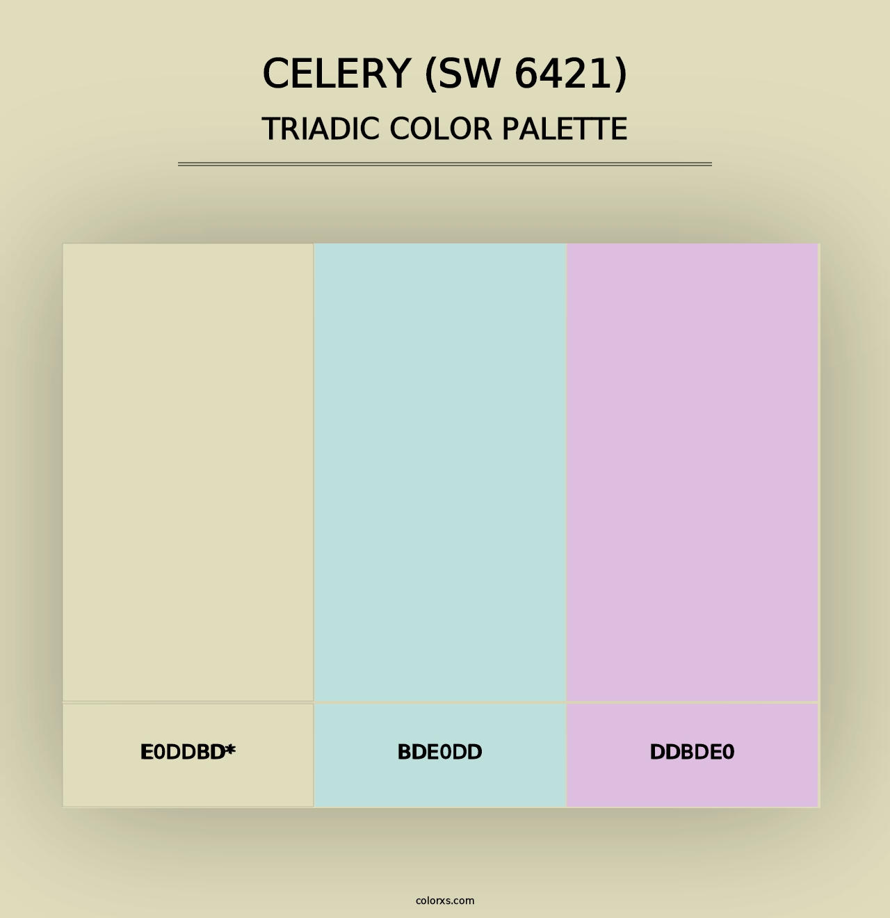 Celery (SW 6421) - Triadic Color Palette