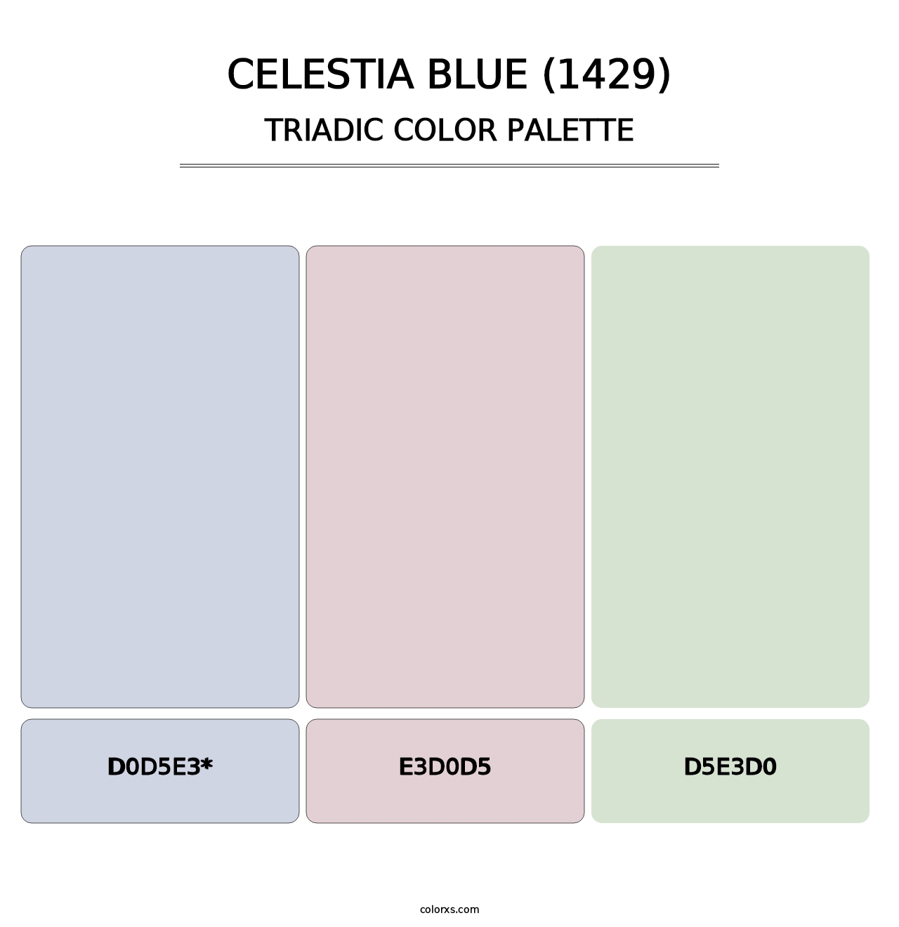 Celestia Blue (1429) - Triadic Color Palette