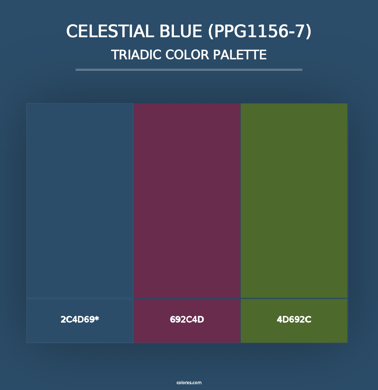 Celestial Blue (PPG1156-7) - Triadic Color Palette