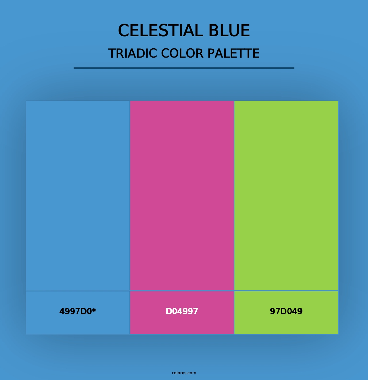 Celestial Blue - Triadic Color Palette