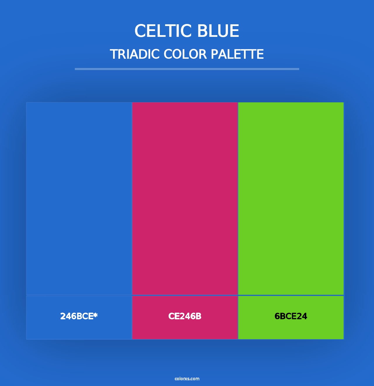 Celtic Blue - Triadic Color Palette