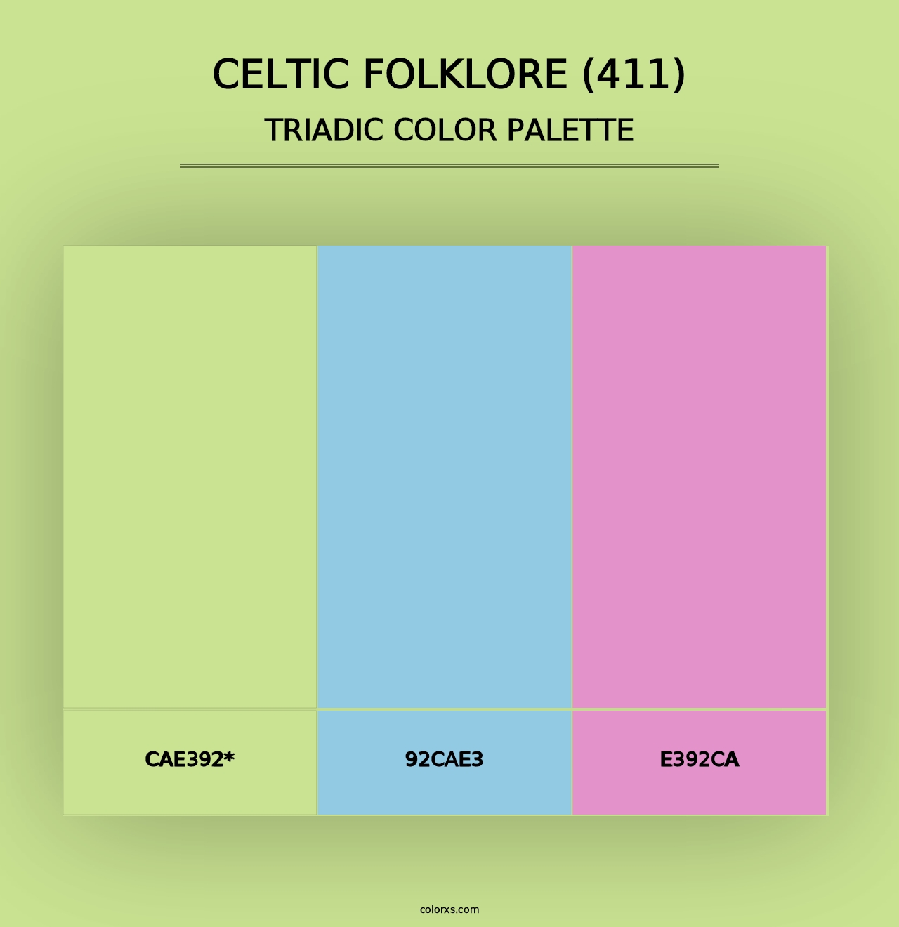 Celtic Folklore (411) - Triadic Color Palette