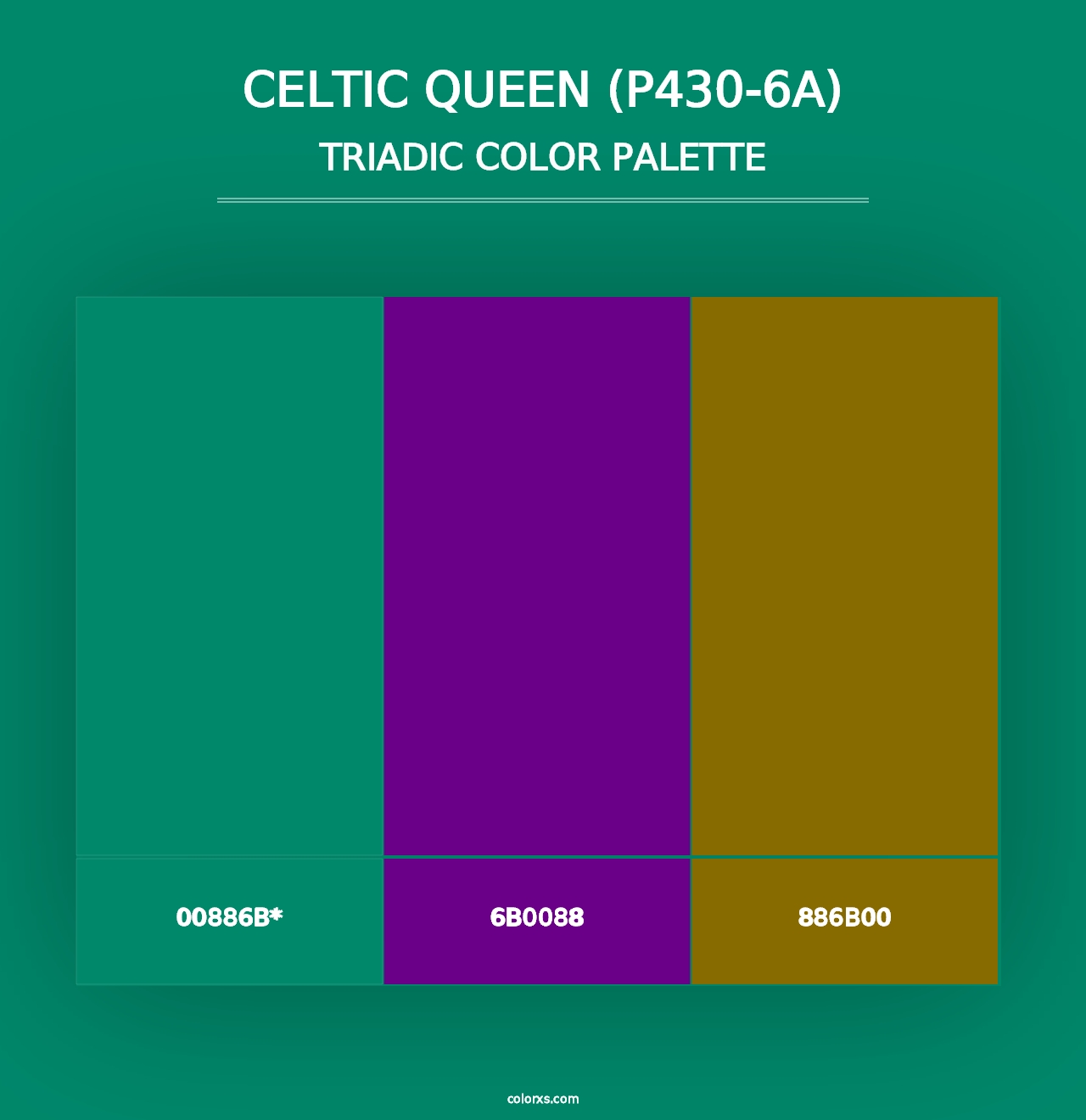 Celtic Queen (P430-6A) - Triadic Color Palette