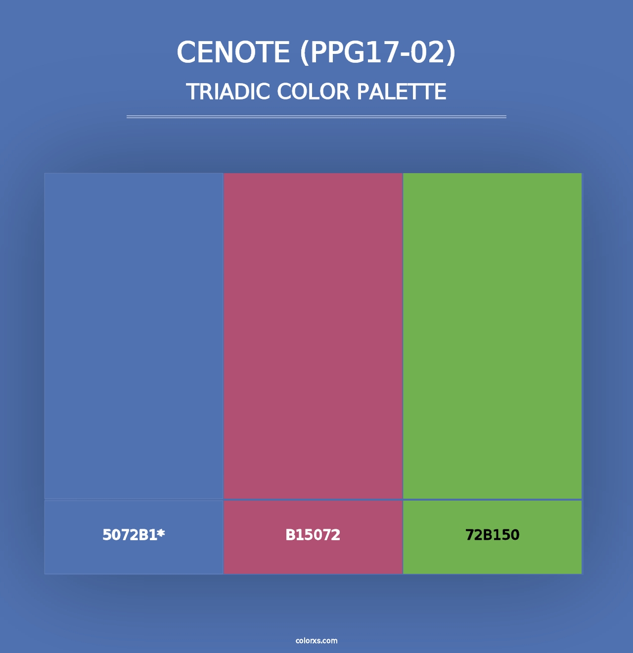 Cenote (PPG17-02) - Triadic Color Palette