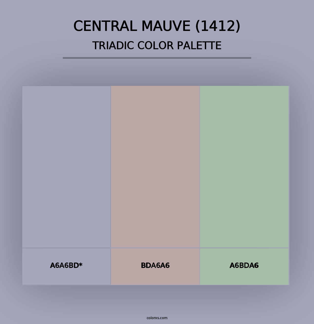 Central Mauve (1412) - Triadic Color Palette