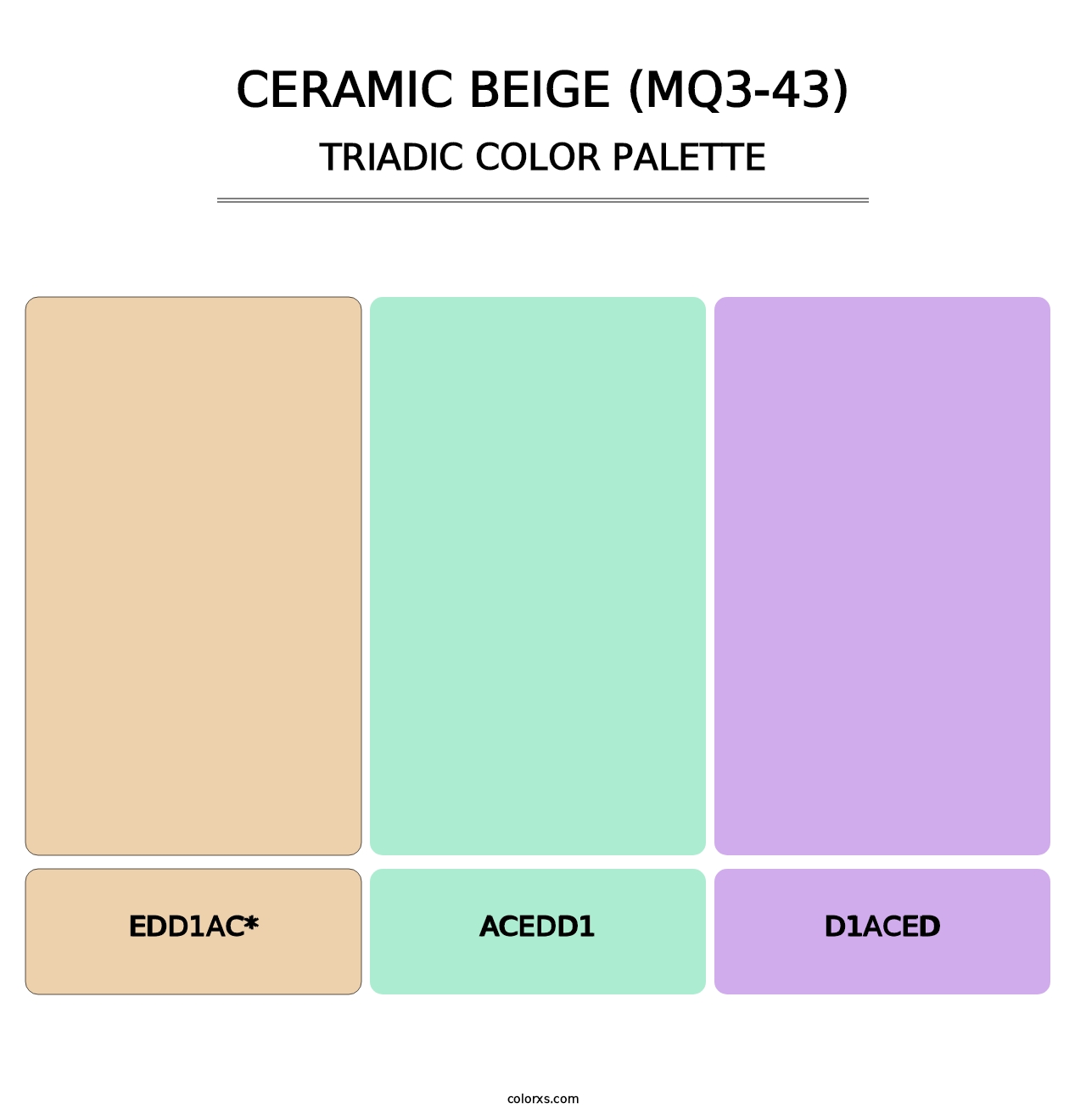 Ceramic Beige (MQ3-43) - Triadic Color Palette