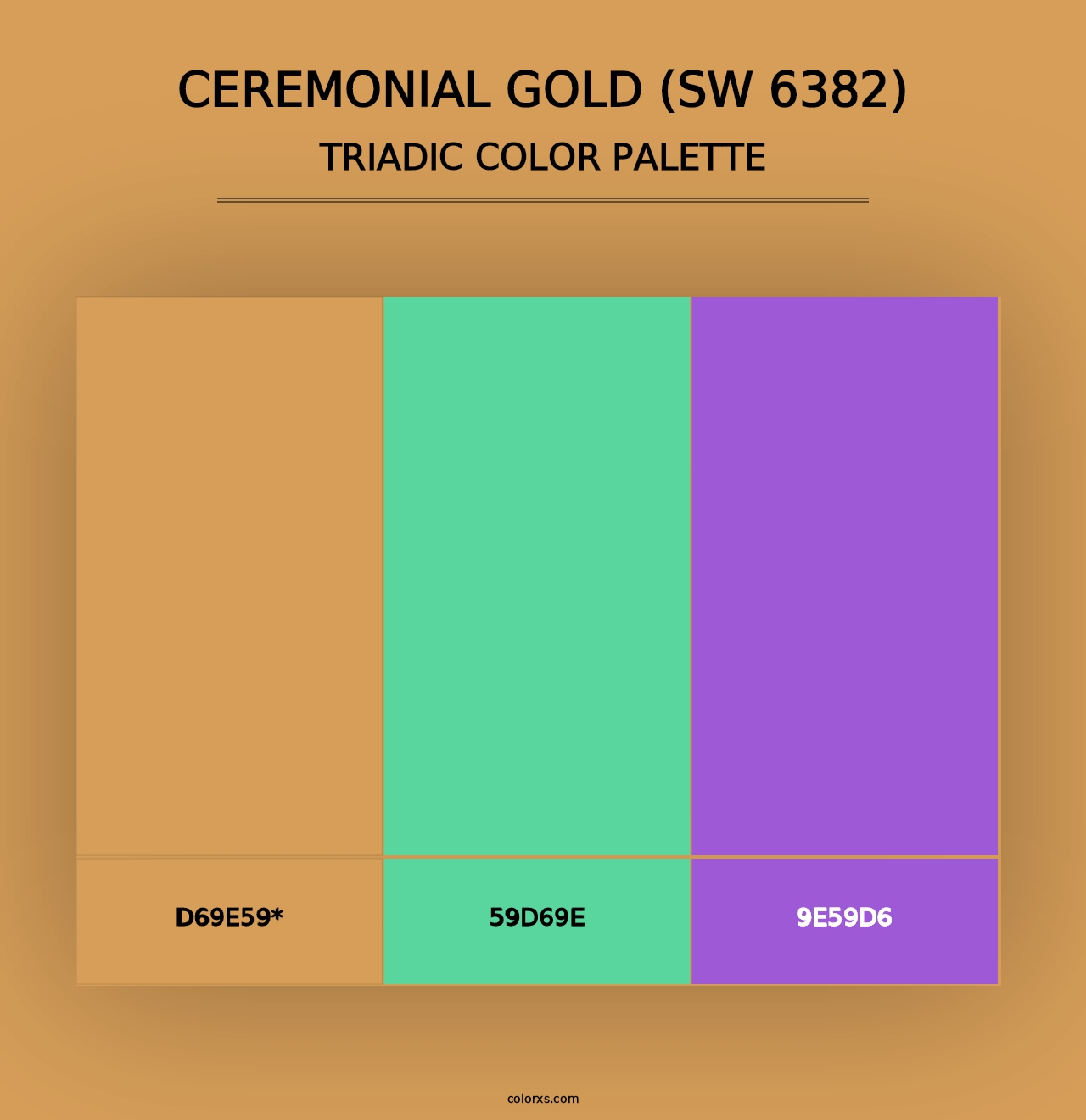 Ceremonial Gold (SW 6382) - Triadic Color Palette