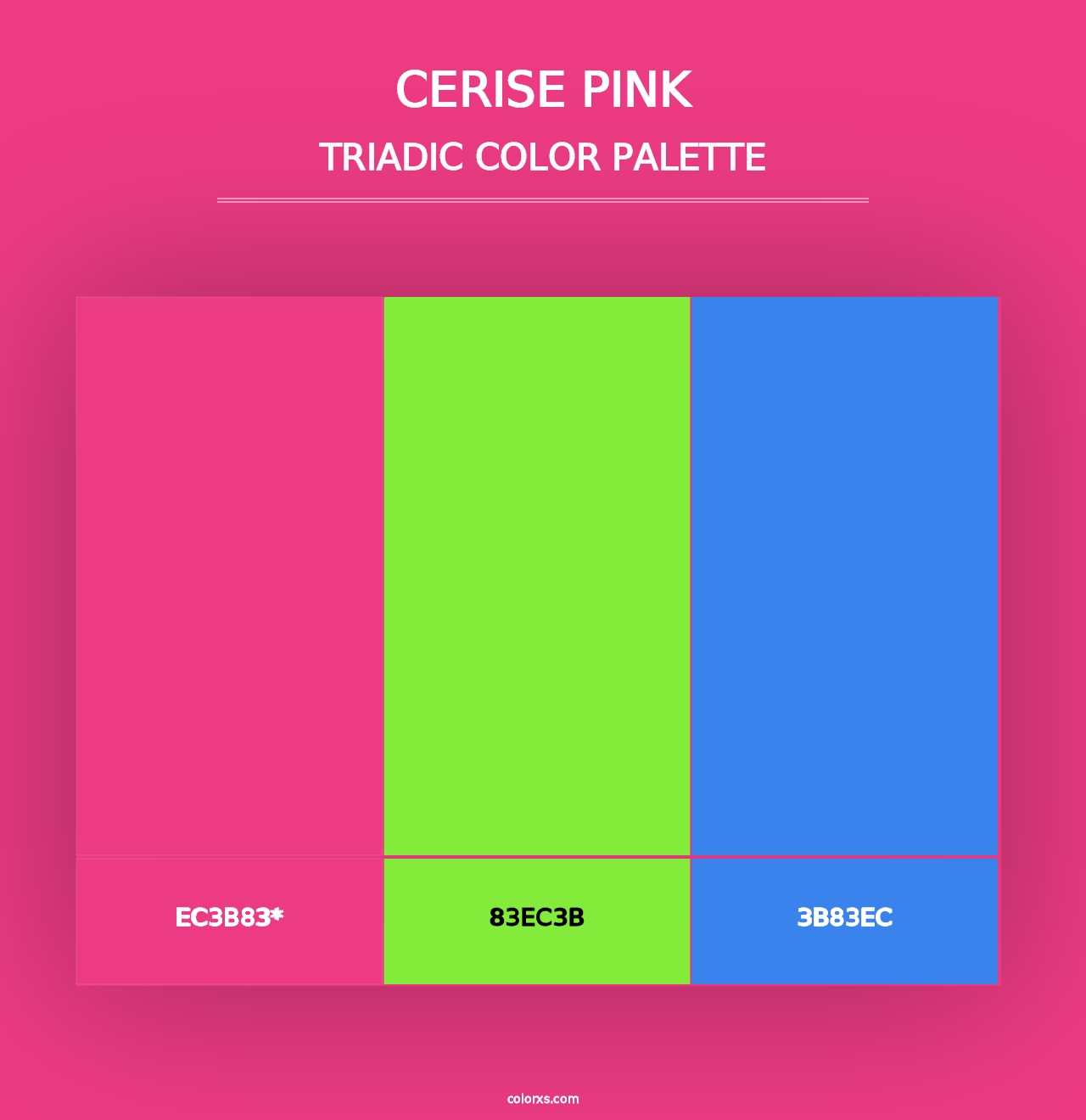 Cerise Pink - Triadic Color Palette