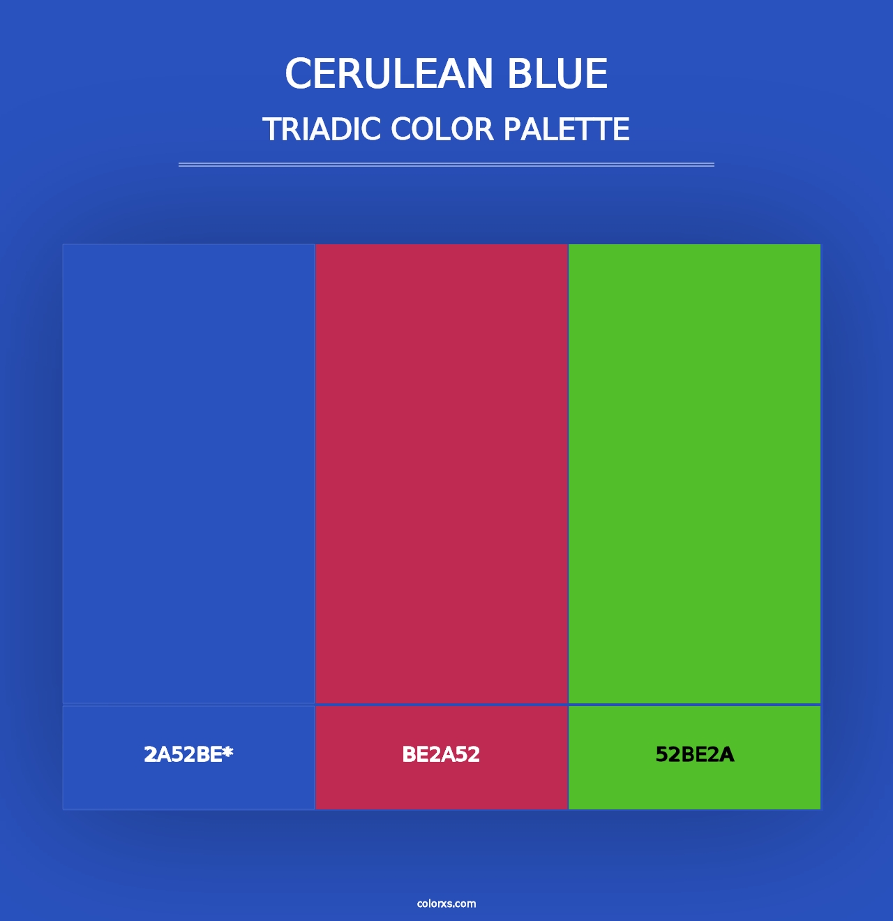 Cerulean blue - Triadic Color Palette