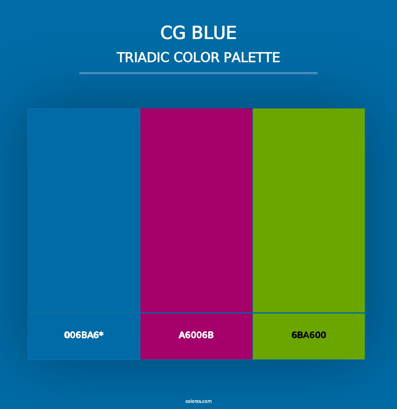 CG Blue - Triadic Color Palette