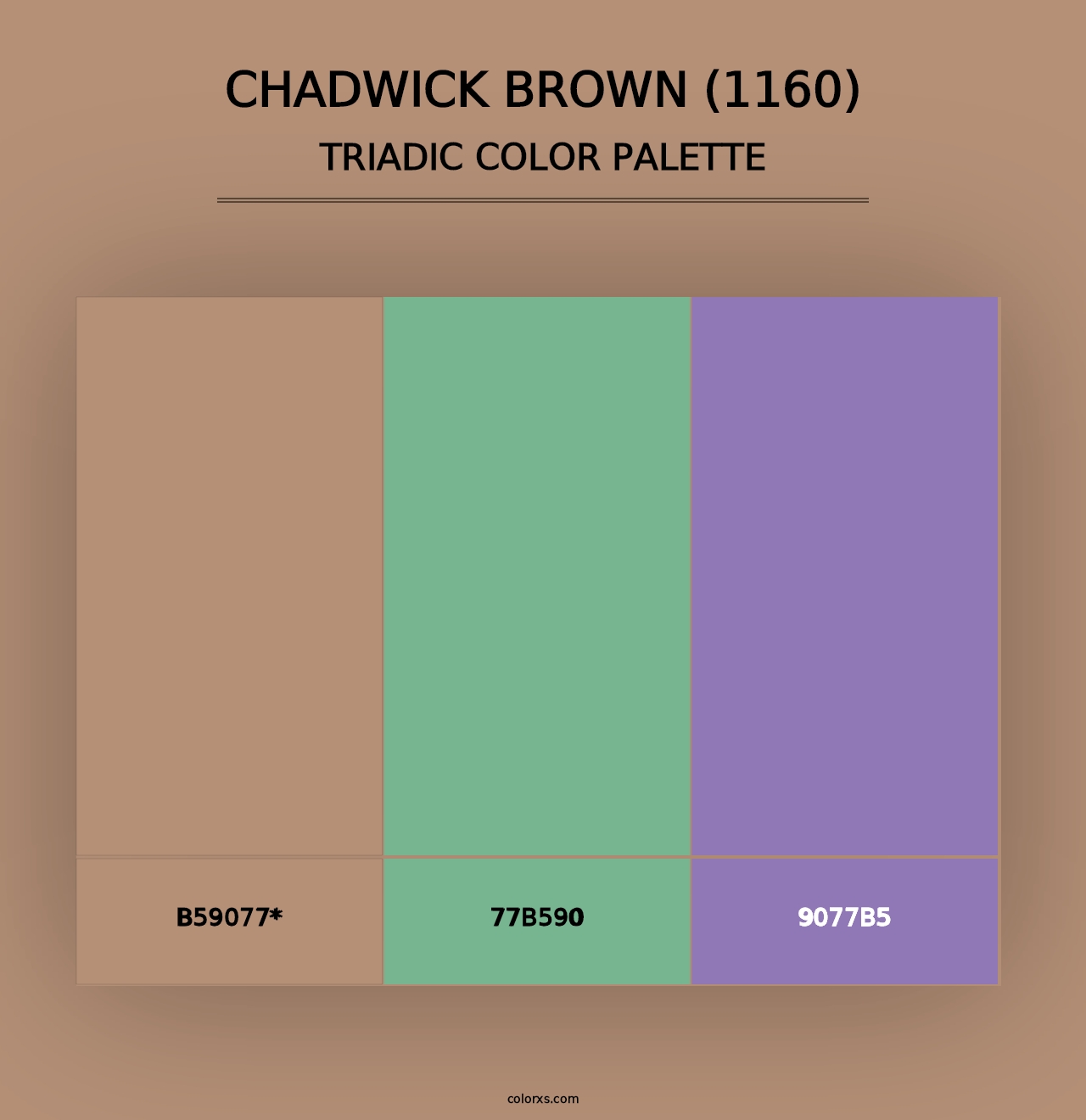 Chadwick Brown (1160) - Triadic Color Palette