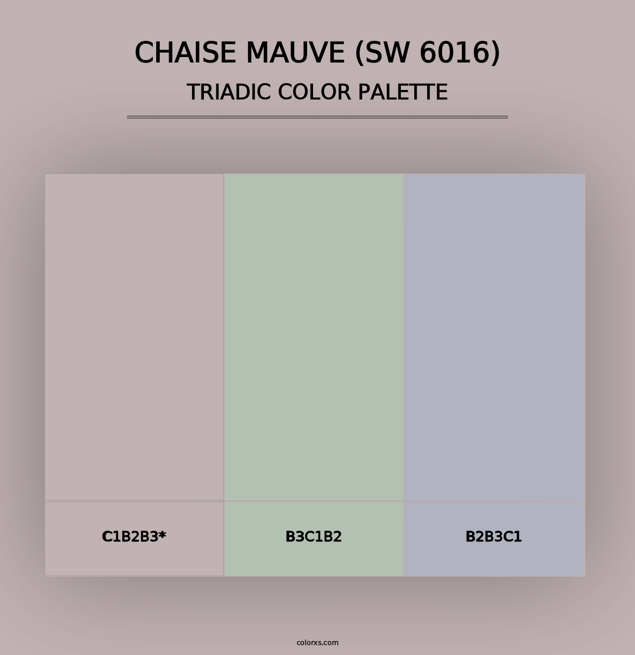 Chaise Mauve (SW 6016) - Triadic Color Palette