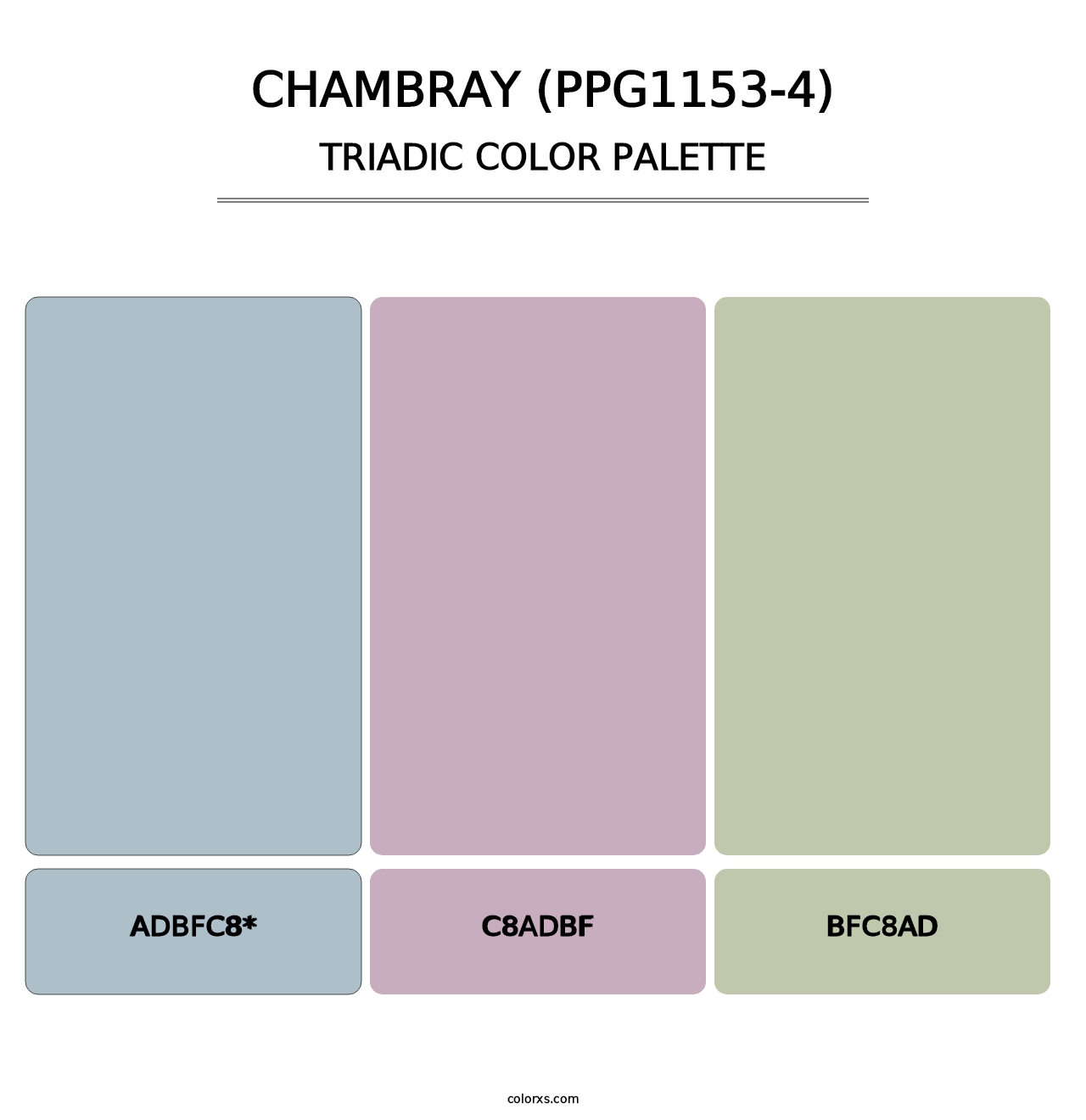 Chambray (PPG1153-4) - Triadic Color Palette