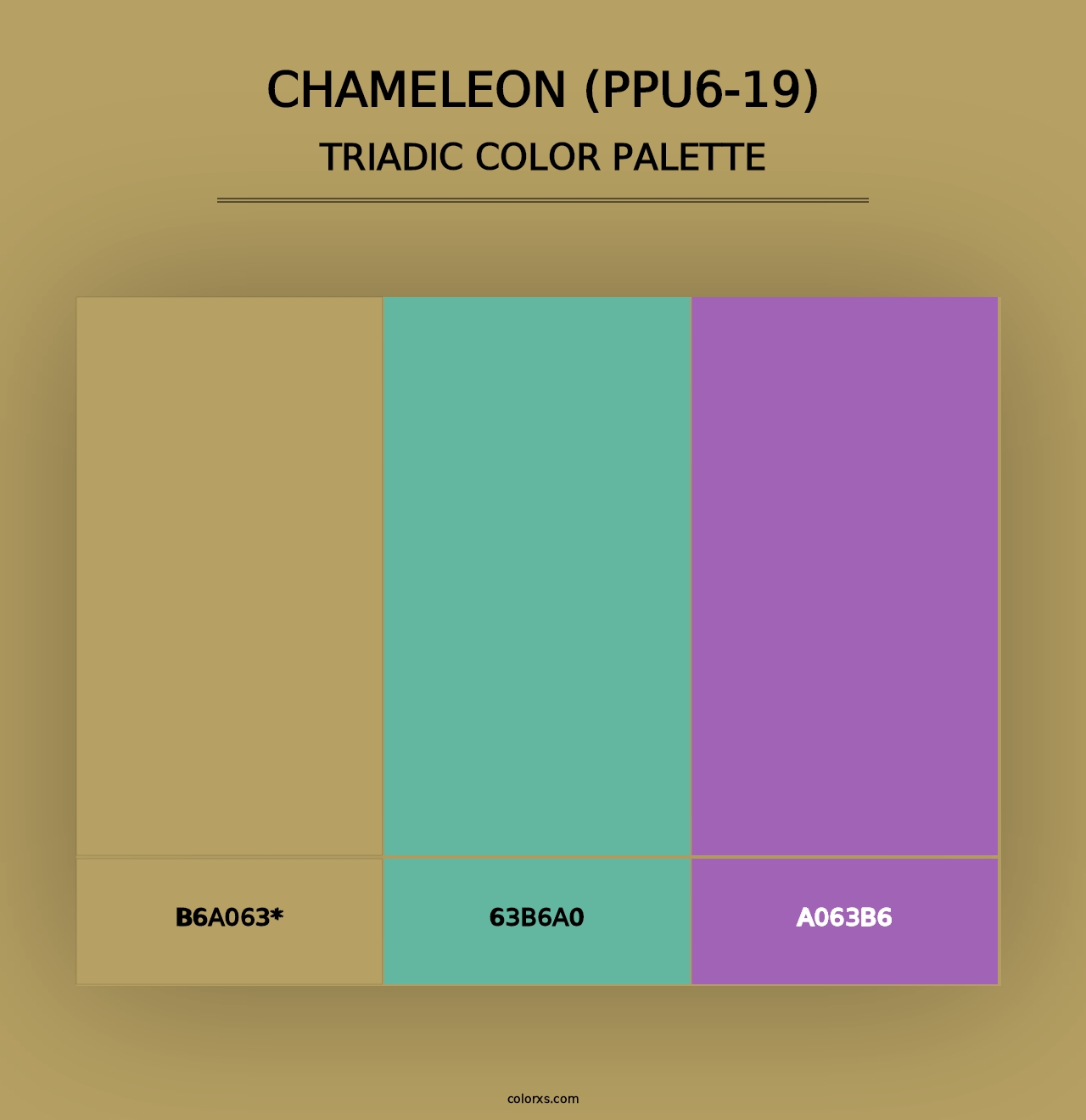 Chameleon (PPU6-19) - Triadic Color Palette