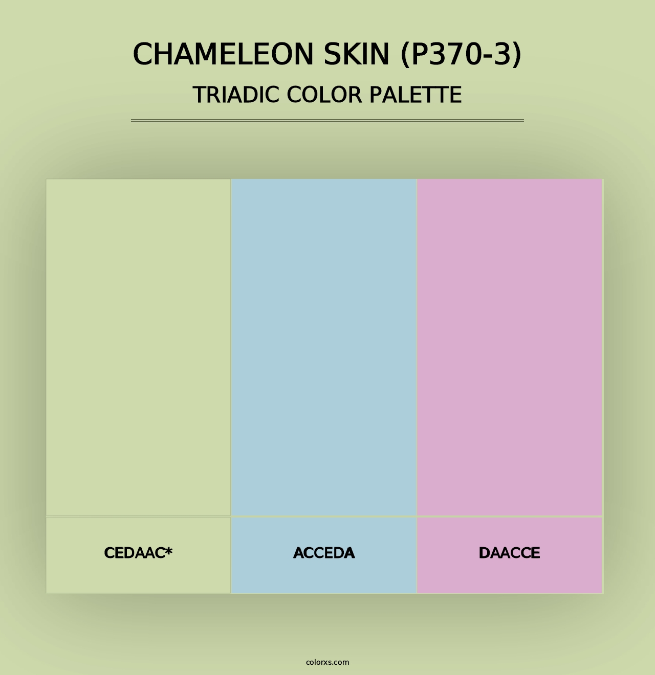 Chameleon Skin (P370-3) - Triadic Color Palette