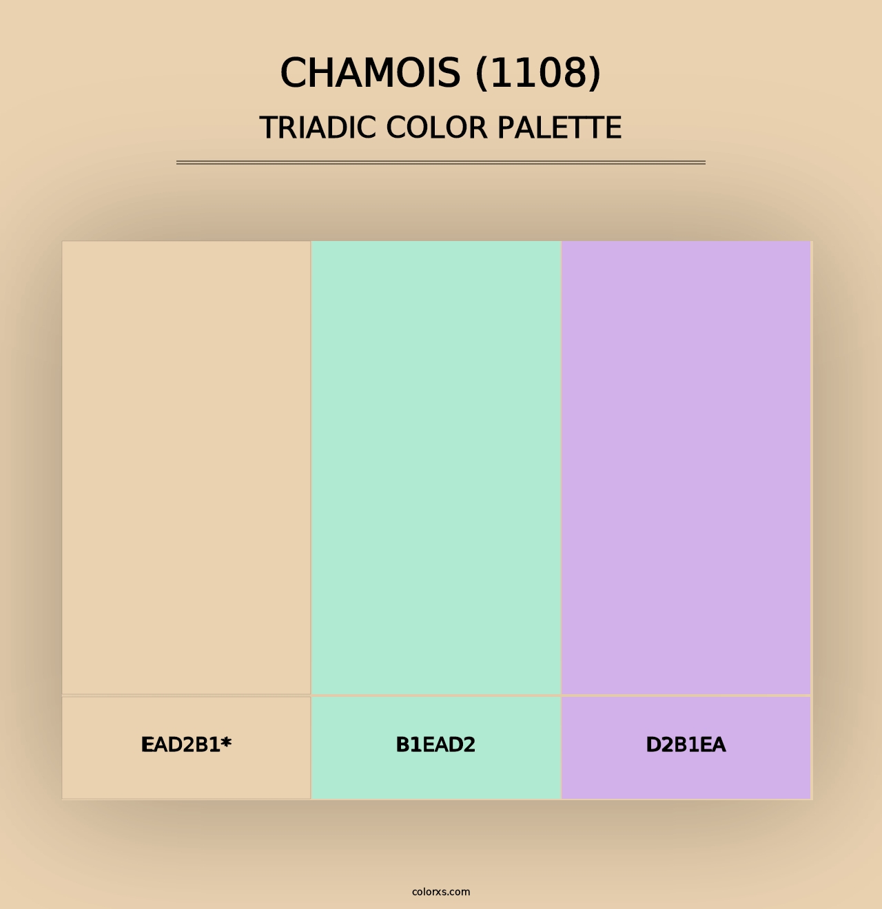 Chamois (1108) - Triadic Color Palette