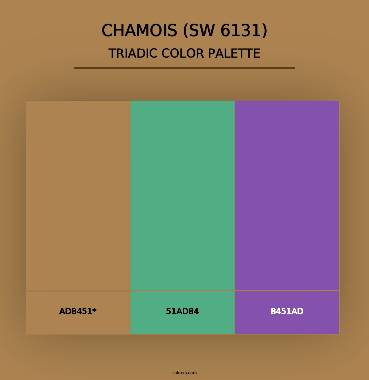 Chamois (SW 6131) - Triadic Color Palette