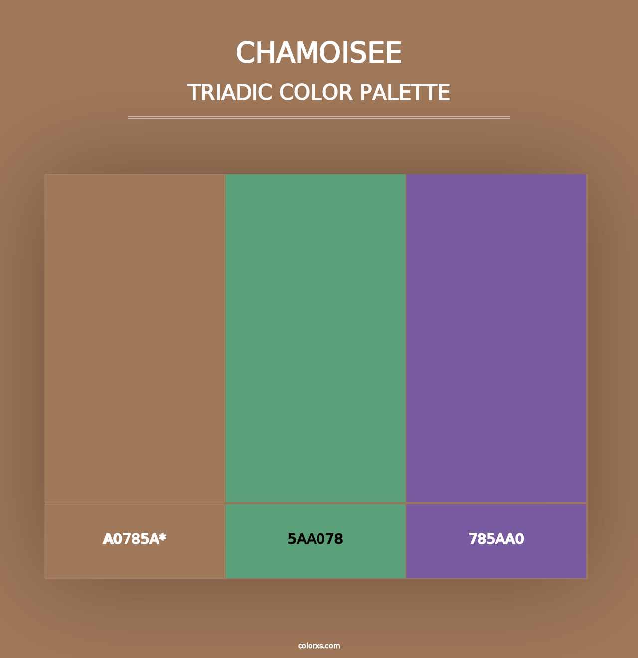 Chamoisee - Triadic Color Palette