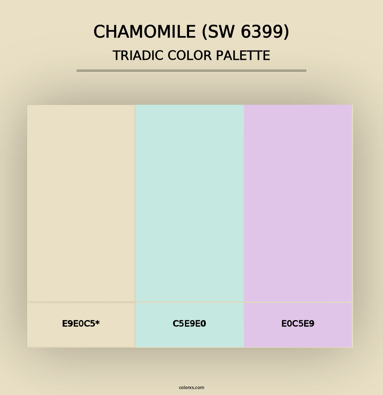 Chamomile (SW 6399) - Triadic Color Palette