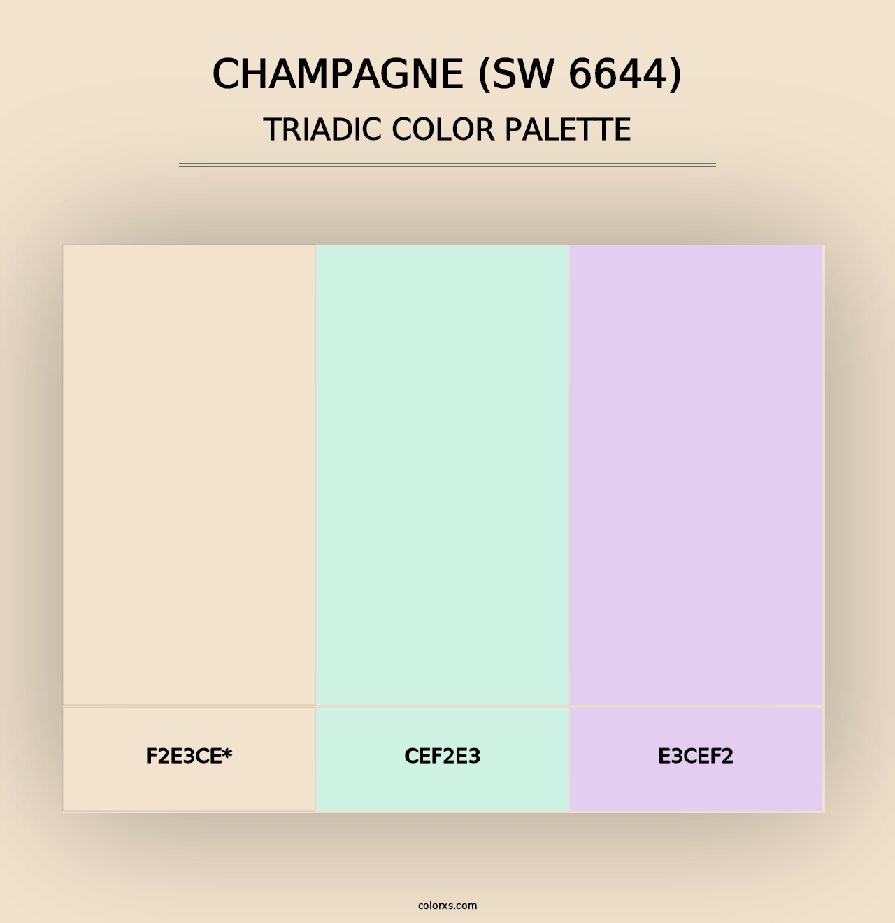 Champagne (SW 6644) - Triadic Color Palette