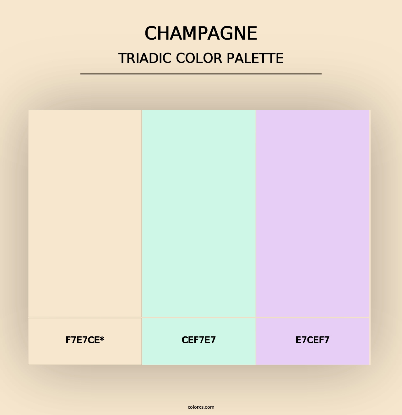 Champagne - Triadic Color Palette