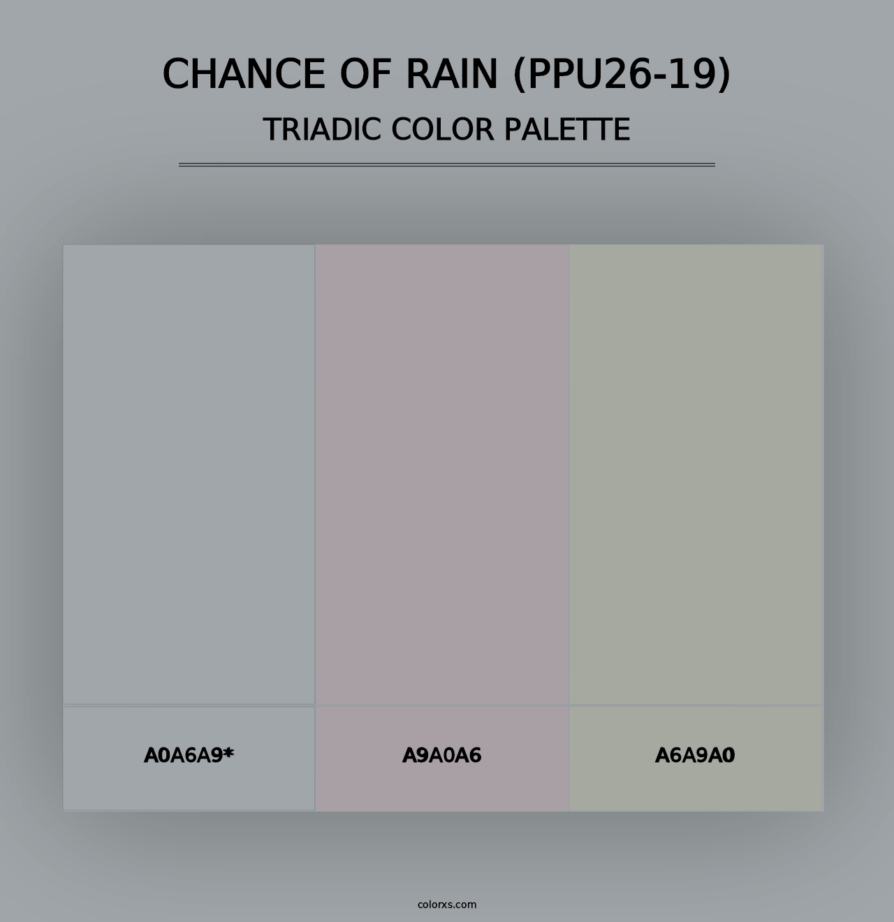 Chance Of Rain (PPU26-19) - Triadic Color Palette