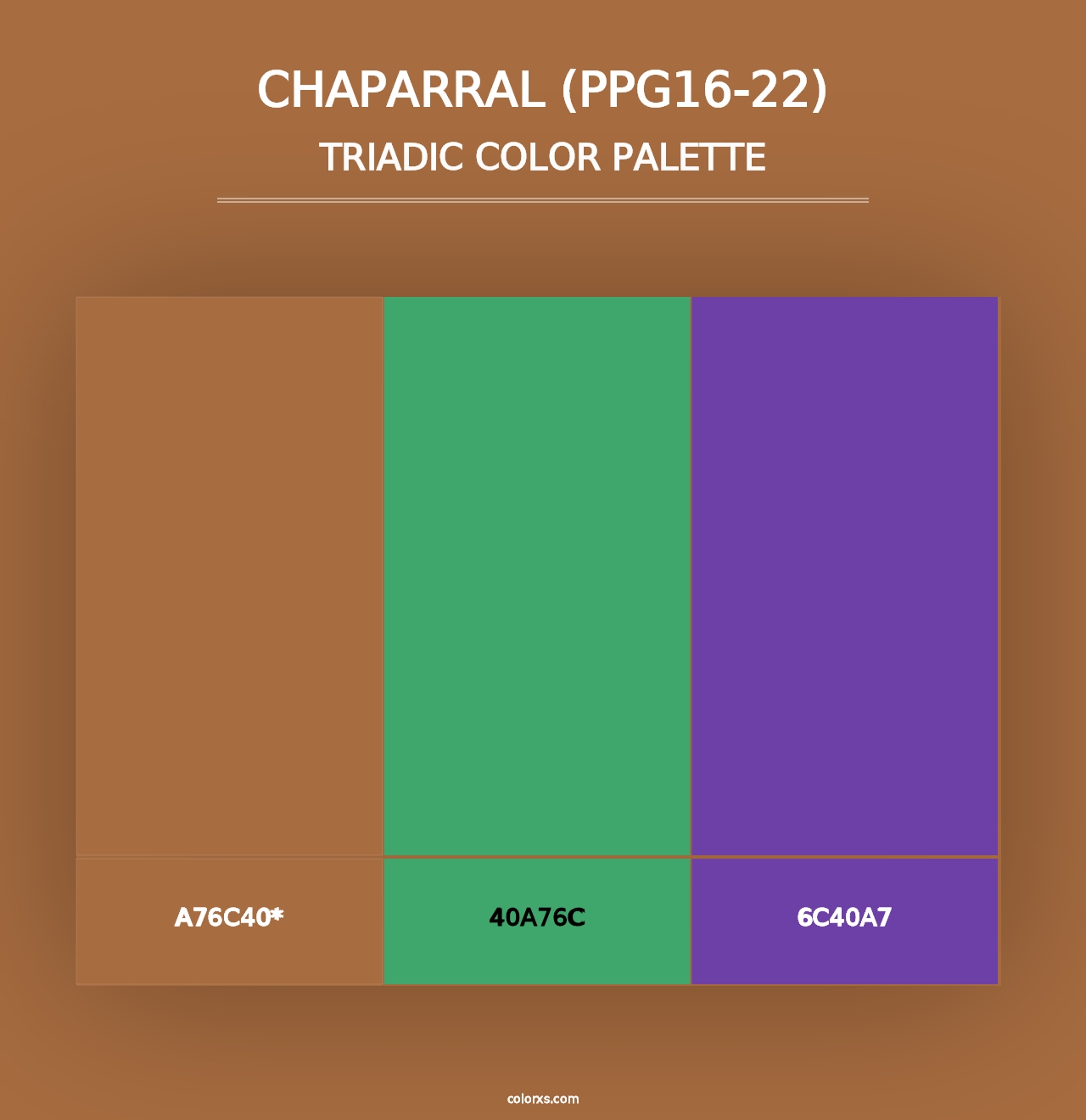 Chaparral (PPG16-22) - Triadic Color Palette