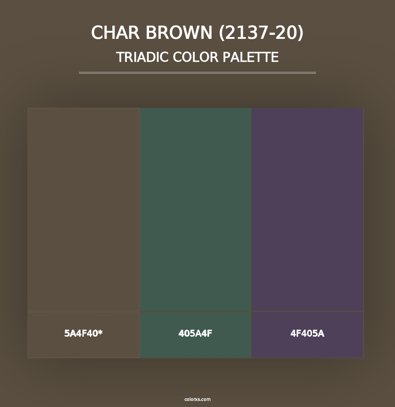 Char Brown (2137-20) - Triadic Color Palette