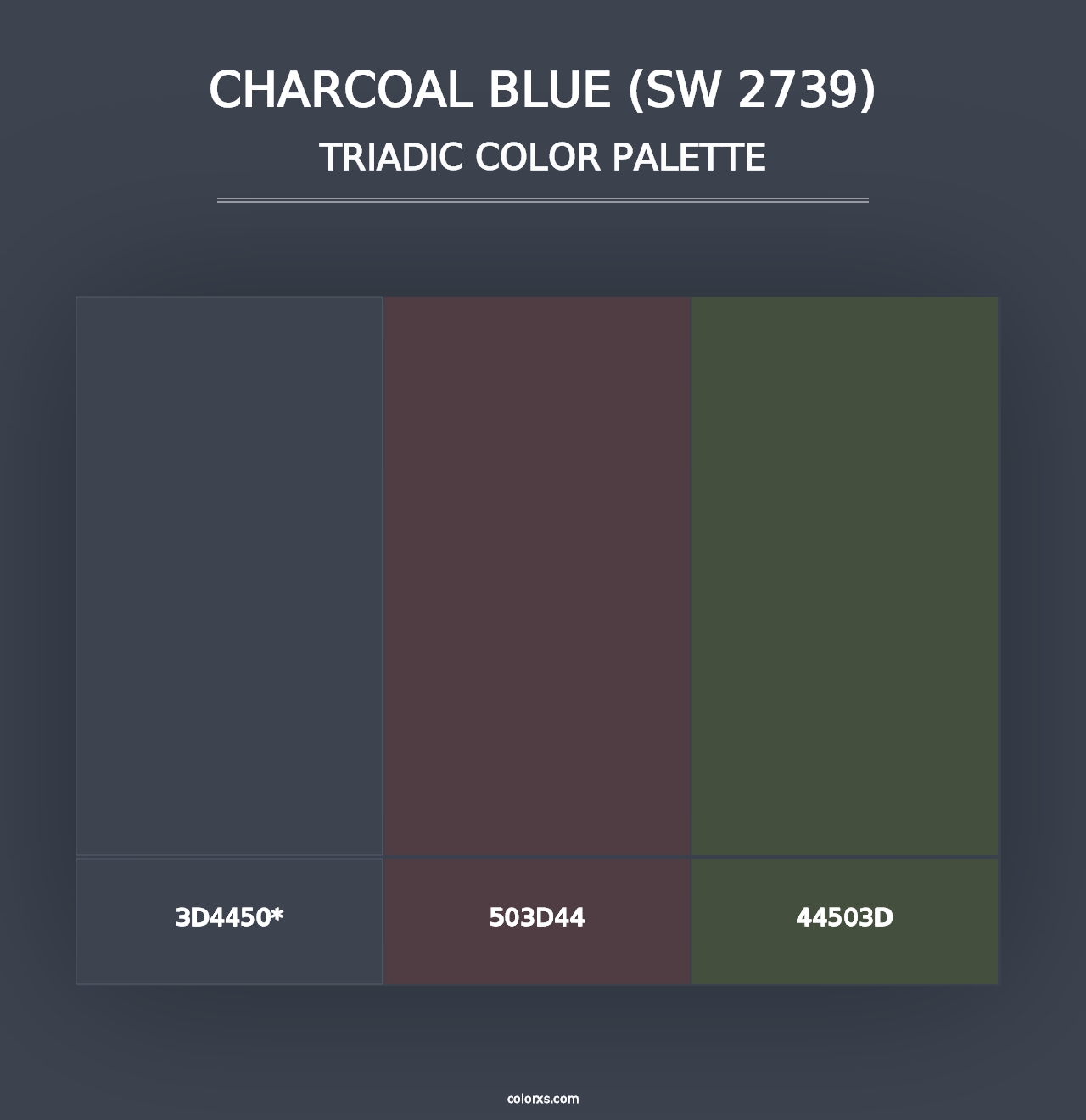 Charcoal Blue (SW 2739) - Triadic Color Palette