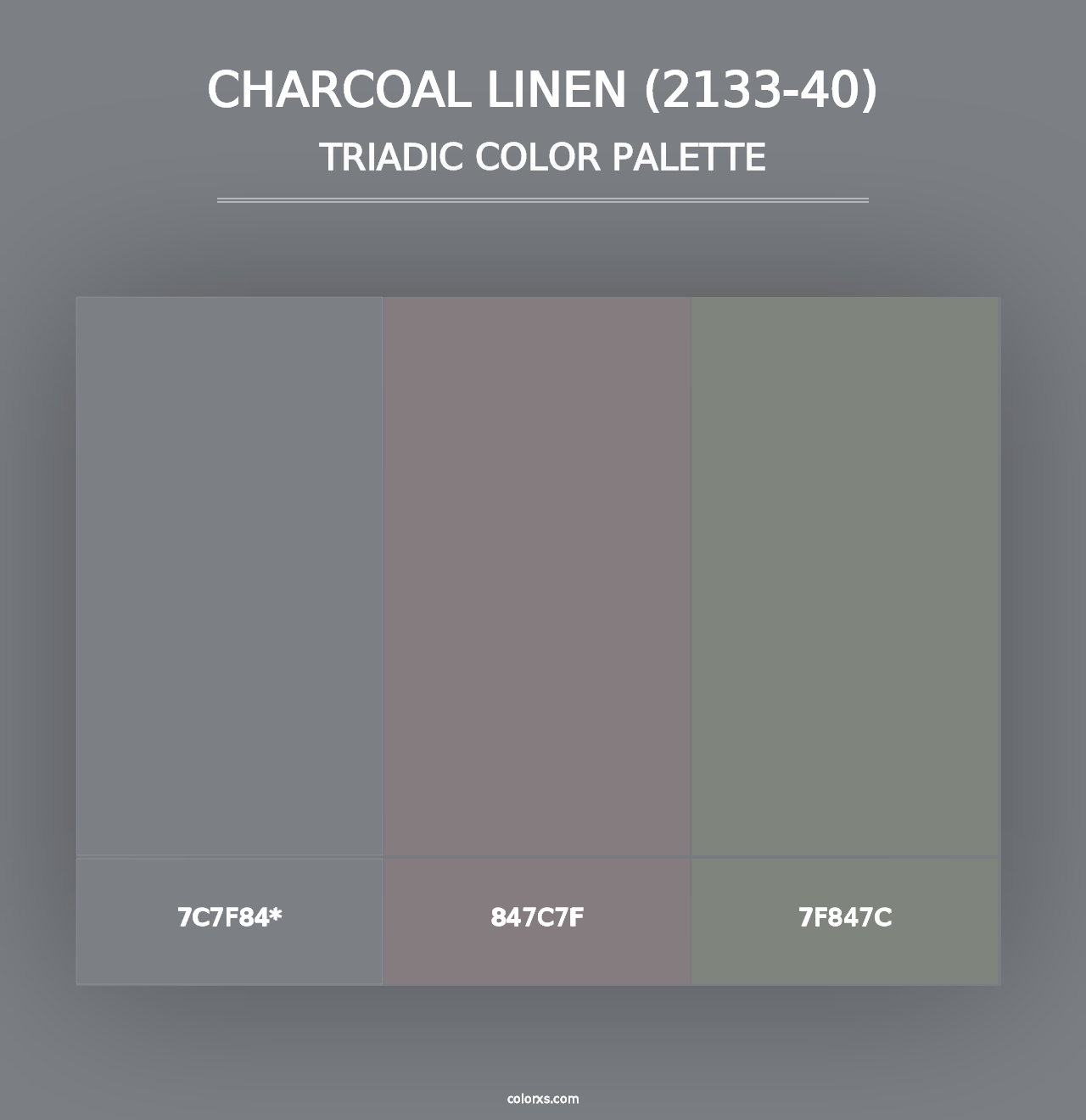 Charcoal Linen (2133-40) - Triadic Color Palette