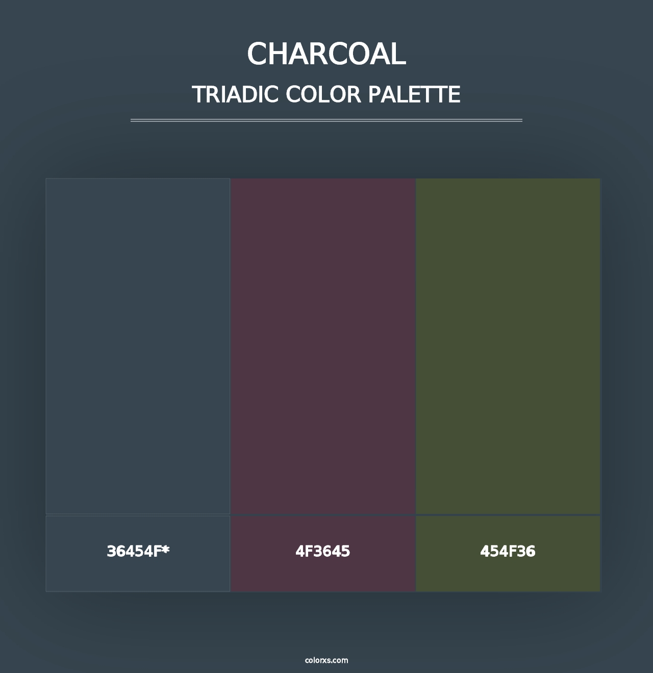 Charcoal - Triadic Color Palette