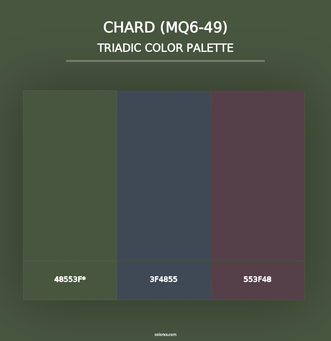 Chard (MQ6-49) - Triadic Color Palette