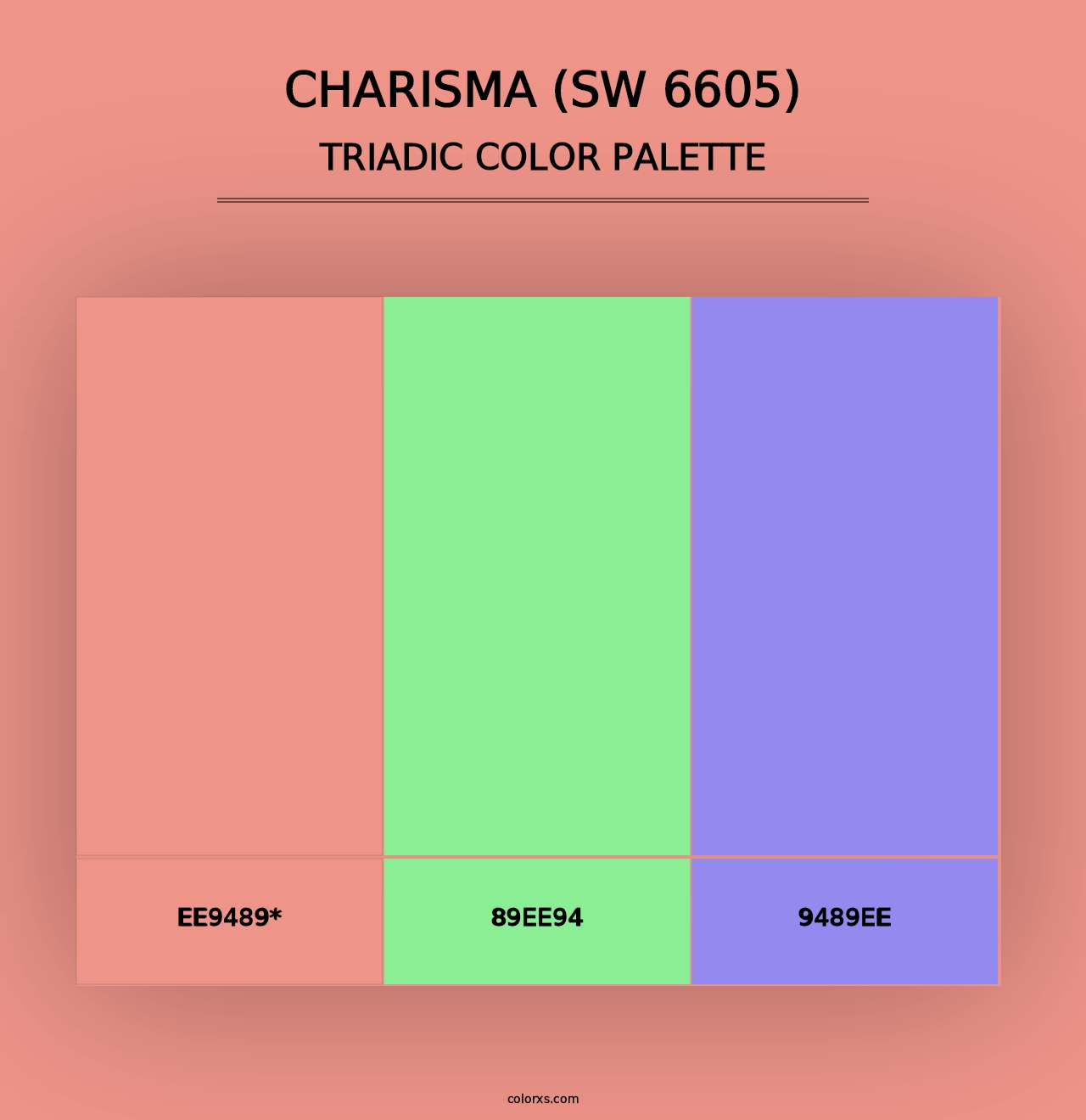 Charisma (SW 6605) - Triadic Color Palette