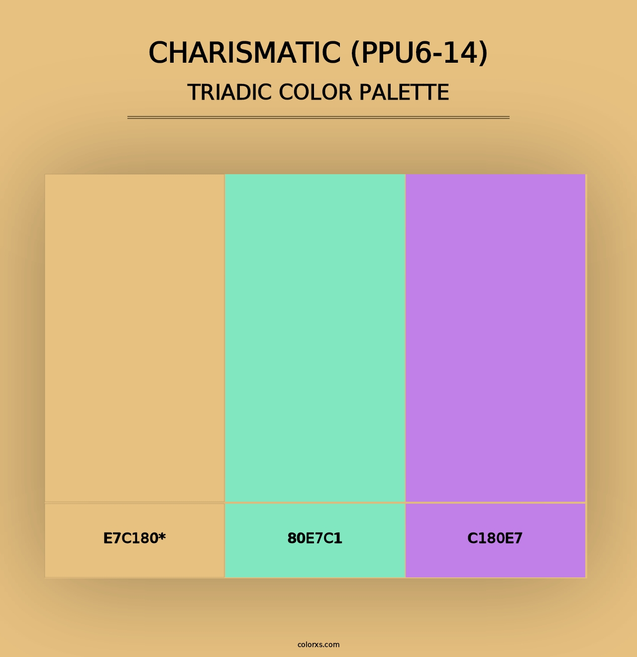 Charismatic (PPU6-14) - Triadic Color Palette