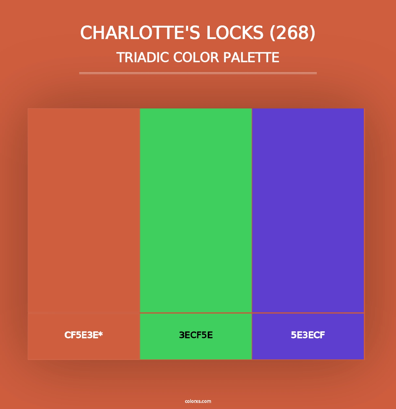 Charlotte's Locks (268) - Triadic Color Palette